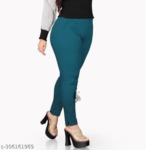 Women's Stylish Regular Fit Cotton Blend Trousers