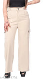 Combo Cargo Pant_Cream Cargo four pocket Cargo pant for woman