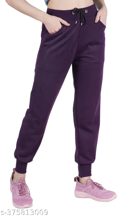 WOMEN WINTER PAJAMAS/TRACKPANT/JOGGER -PURPLE