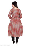 Woolen frock orange check