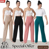 Trendy high-rise bell-bottoms with high-waisted bootcut trousers for women Combo of 4