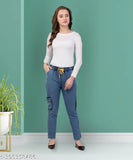 Stretchable Premium Denim Cargo Blue Jogger Jeans | jeans high waisted for women,jeans boyfriend,baggy jeans for women,jeans for girls,jeans relaxed fit,bell bottom jeans for women,cargo jeans,fitted jeans flared jeans,harem jeans,loose jeans,mom fit