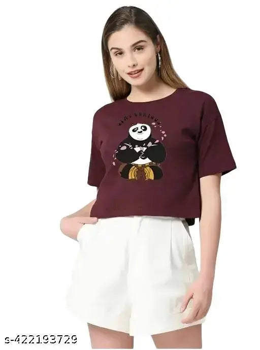 Shreeji Empex® Kung-Fu Panda Crop Top For Girls crop top/ top/ tops/ top for girls/ girls crop top/ crop to for women/ women crop top/ girls crop top/ crop top for girls