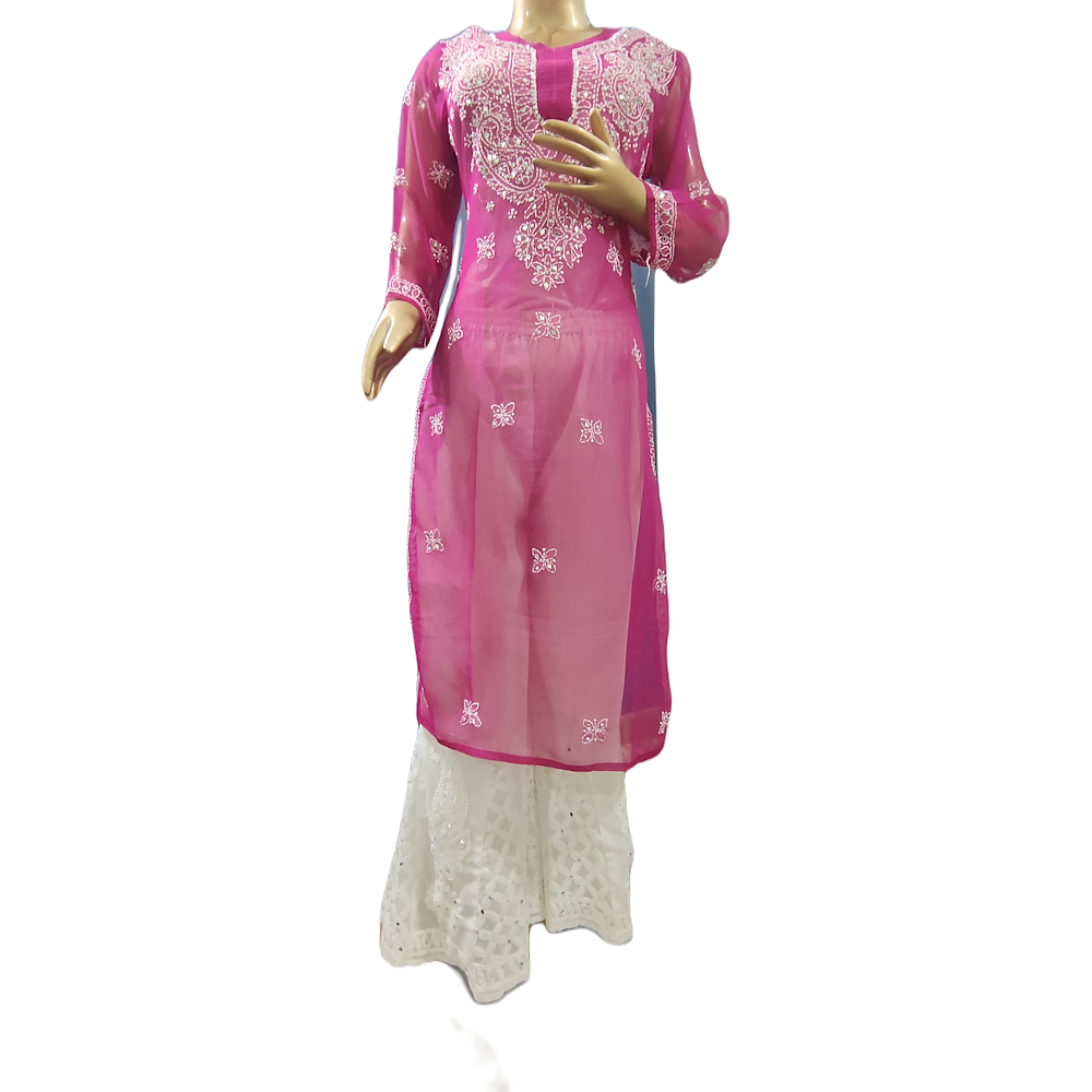 Mirror work kurta palazzo - GillKart