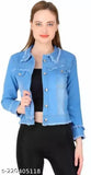 Denim Jacket For Women & Girls Blue Denim Jackets & Coats Pack Of 1