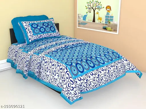 Jaipuri Single Bedsheet With Pillow Cover