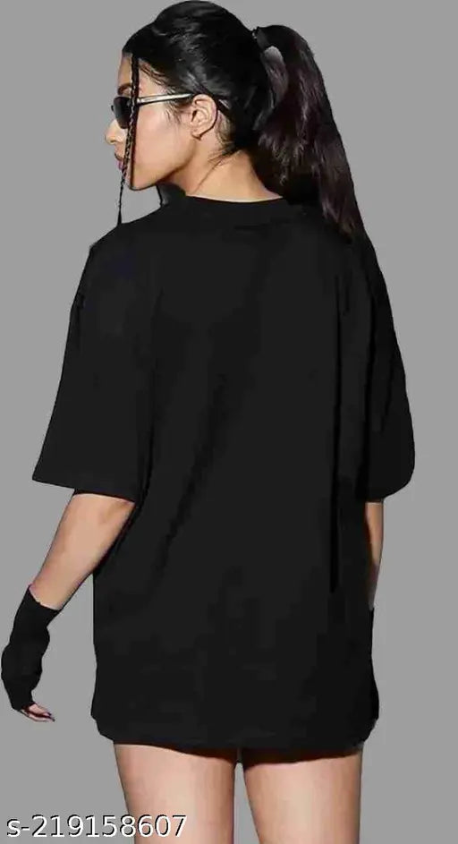 Women's Latest stylish Design Printed Oversize T-shirts Round neck Loose Fit casual T-shirts