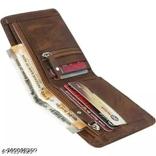 Fz star This wallet made of PU Leather with two zip lock one for currency and other for coin etc. 5 card slots two currency compartments