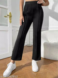 ST Fashion Woman's Solid Bell Bottoms Pretty Partywear Woman Trouser & Pants