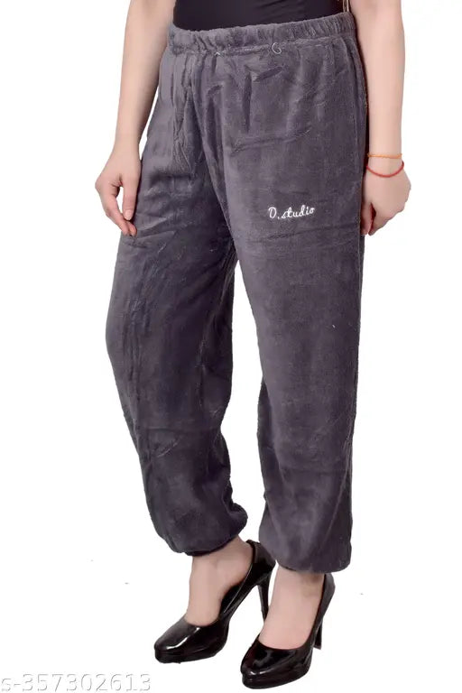 Velvet Women Harem Pants Grey