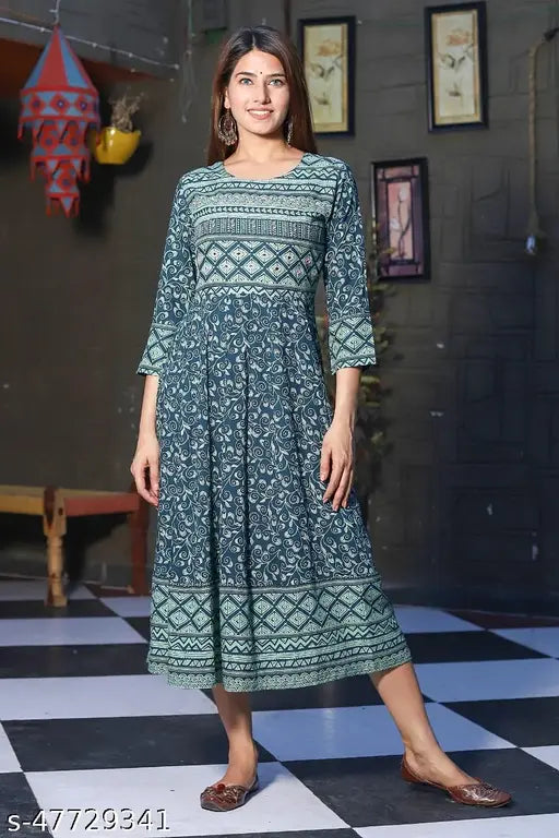 Exclusive rayon discharge print kurta