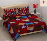 PLEDGE CREATIONS 3D King Size Double Bed Bedsheets Combo Pack of 2 Bedsheets along with 4 Pillow covers