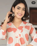 Stylish Embroidery Polka Print Kurti Pant Set