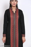 FASHIONABLE STRAIGHT WOOLEN KURTI PARTY WEAR LONG SLEEVES