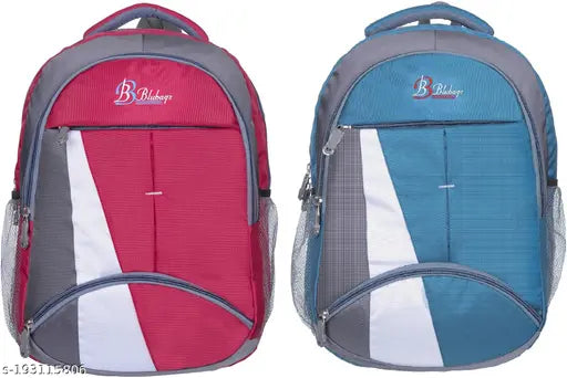 blubags Backpack Waterproof school and collage Bag Backpack (Red, White, Grey) 36 L Laptop Backpack (Multicolor)