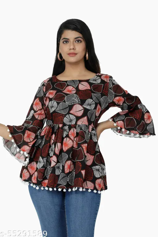 Womens Printed Cotton Top