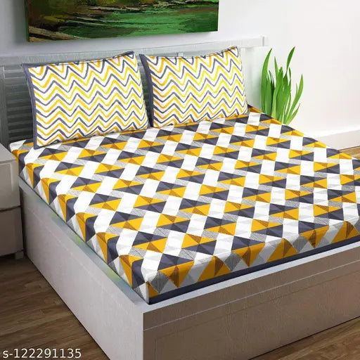 Jaipuri Bedsheet Combo Pack 2 Bedsheet with 4 Pillow Cover