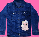 WOMEN DENIM JACKET||Jacket For Party||Jacket with Kitty Patch