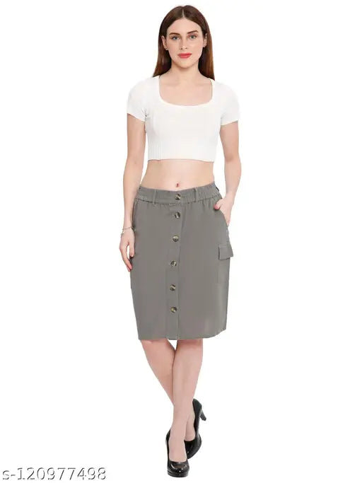 Shoppertree Grey skirt for women's