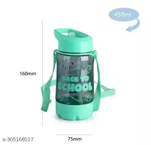 School water bottle kids water bottle 450ML water bottle with Straw & Belt for kids, School Bottle, Picnic Bottle, Sipper Bottle kids water bottle school water bottle