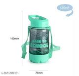 School water bottle kids water bottle 450ML water bottle with Straw & Belt for kids, School Bottle, Picnic Bottle, Sipper Bottle kids water bottle school water bottle