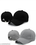 Trending Cotton Baseball Caps pack of 2 For Unisex/ Modern plain Sports Caps For Girls & Boys