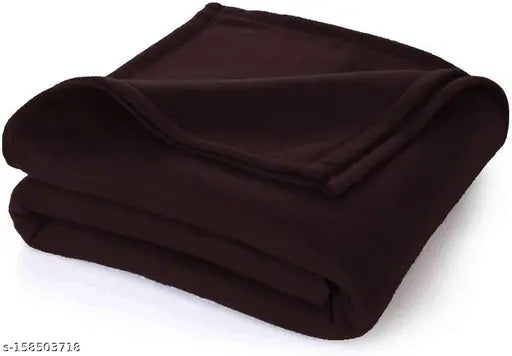 N G Products® Single Bed Soft Touch Light Weight Polar Fleece Blanket||Warm Bedsheet for Light Winters,Summer/AC Blankets for Home- Brown (60*90 inches)