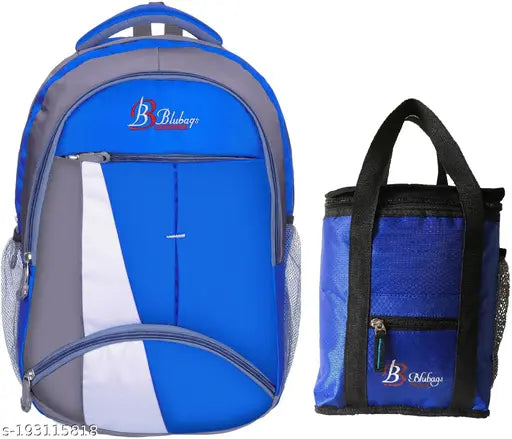 blubags School backpack Royal Blue & Lunch bag combo offer Waterproof Lunch Bag 36 L Laptop Backpack (Blue)