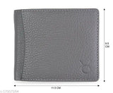 Hide Horn Bi-Fold Grey Leather Men's RFID protected Wallet