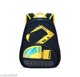 Polyester 26 L School Backpack With Pencil School Bag Class 1 to 8 Daypack(BK_Blue_JCB_Truck_24)