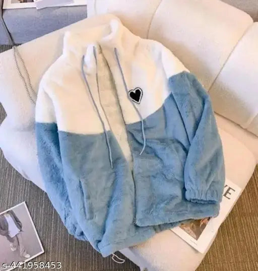 AYAT FASHION BRANDED FAR JACKET BLUE FOR GIRLS