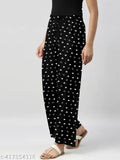 payzama for women & Women's Cotton Printed Pyjama. Black Pajamas