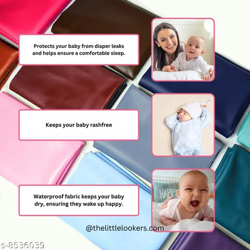 THE LITTLE LOOKERS Quicky Dry Sheets/Massage Mats/Water Proof Bed Protector/Crib Sheets | Dry Sheets for Babies | Waterproof & Reusable Sheets for Baby (Medium, Maroon & Dark Pink - Pack of 2)