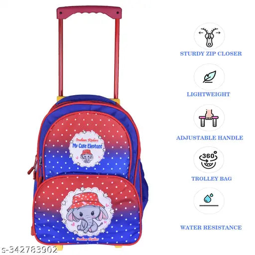 Indian Riders MY CUTE ELEPHANT Kid's School & Travel Trolley Bag (16 Inch Multicolor ) 30 Waterproof Trolley (Multicolor, 30 L)