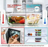 VRS MALL Borosilicate Standard Glass Lunch Box Microwave Oven Safe 3-Compartment Glass Storage Box with Leak Proof Airtight lid -1000ml(Transparent,Pack of 1) 1 Containers Lunch Box (1000 ml)