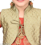 Hariyal Creation Kids Party/Festive Red Designer Embroidery Patiala Suit For Girls