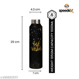 Speedex Stainless Steel Water Bottle 1 litre, Water Bottles For Fridge, School,Gym,Home,office,Boys, Girls, Kids, Leak Proof (1000 ML Printed Bottle,Best Wishes, Steel Cap)