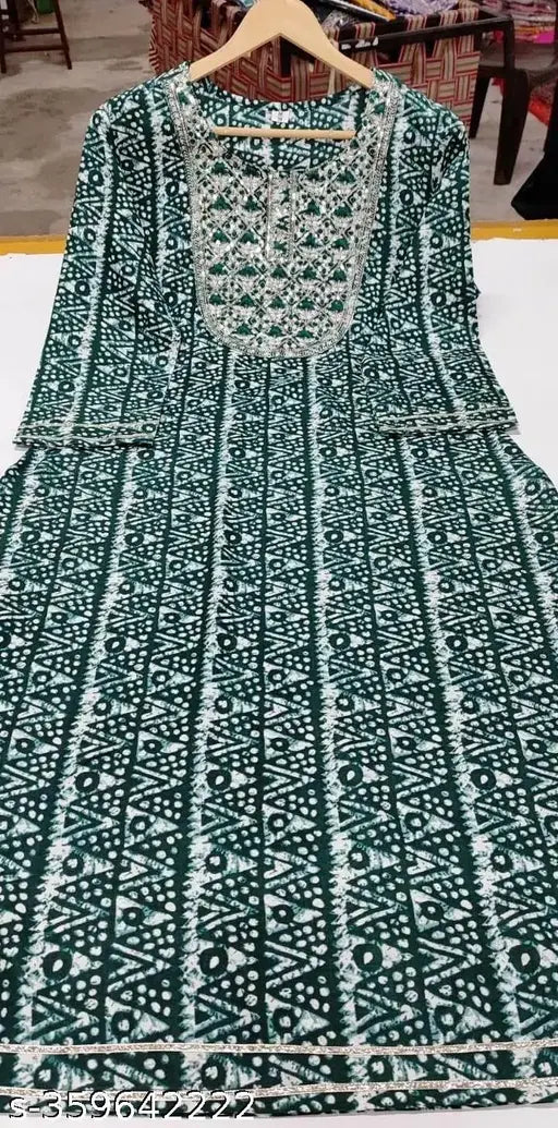 Green Printed Kurti