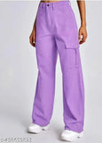 Lavender four pocket cargo pant for woman