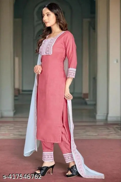 CLAVINET Attractive Kurta Sets with Dupatta