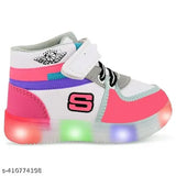 Baby pink Kids Led Light Shoes For Boys And Girls (Bachoo Ke Light wale Shoes)