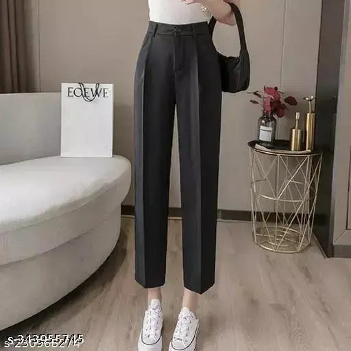 Beautiful Trendy Retro Women TrousersYOZO simplicitJ Straight leg pants for womwn