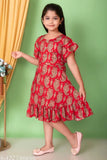 "Enchanting Princess Fairy Tale Printed Frock for Girls"