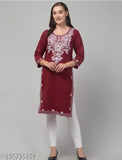 woolen aari work kurti