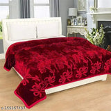 Evohouse Mink SB Plain Blanket Comforter Duvet Rajai Dohar All Season Year Weather Soft Plain Blanket Single Bed King Size (60 X 90 inches,Red)