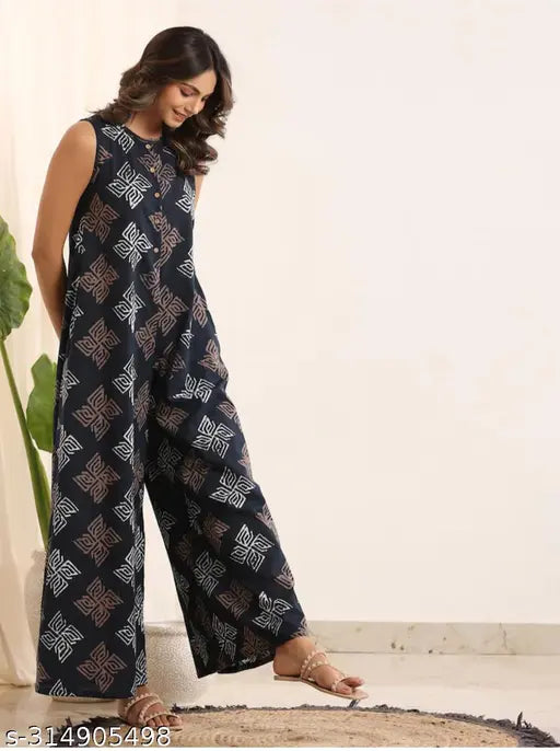 FCV Rayon Printed Jumpsuits for Women