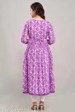 Purple color Rayon kurta for women