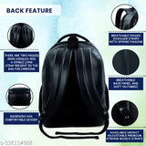 Premium Black Vegan Leather 40L Office Laptop Backpacks for Men Travel Bagpack For Women School Bag for Boys & Girls