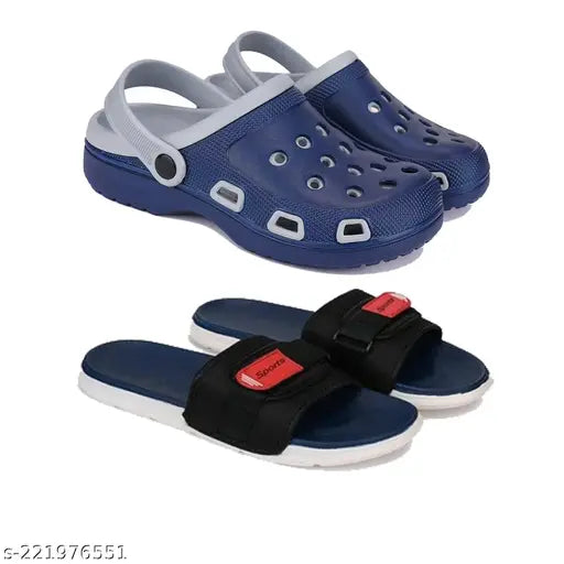 Oricum Chappal for Kids | New fashion latest design casual,slides,water proof, slippers for Boys stylish | Perfect Filp-Flops for daily wear walking Slippers Pack of 2-Combo(MM)-1883-1683