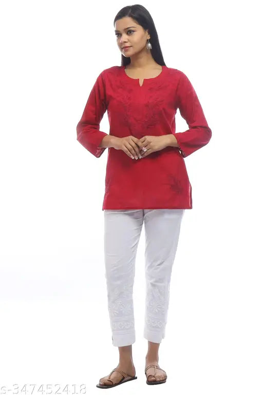 cotton kashmiri short kurti self